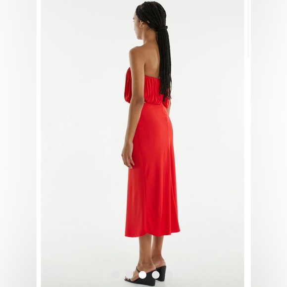 Free People Third Form Overflow Red Strapless Cut Out Party Dress Size 4 NWOT - Picture 5 of 11